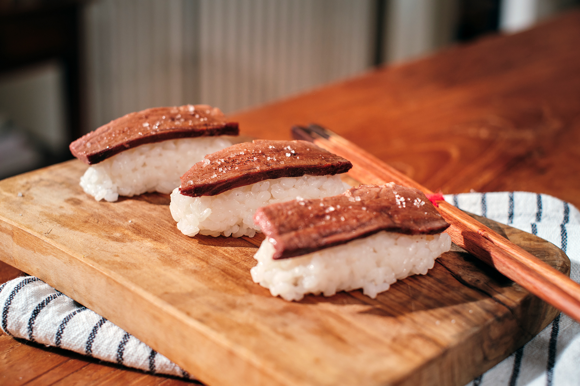 Sushi de canard laqué