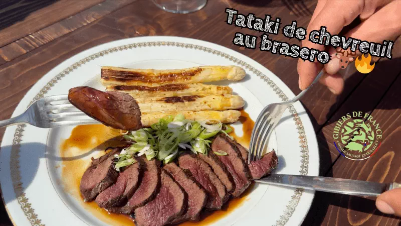 Chevreuil mariné façon tataki
